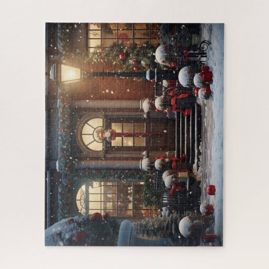 Weihnachts-Decorated Front Porch Scene 520pcs Puzzle (Vertikal)