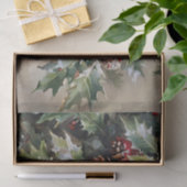 Weihnachts-Decoupage Holly und Pinecones Seidenpapier (Geschenk)