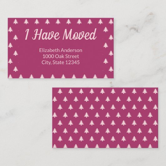 Weihnachts-Deep-Pink-Feiertage-Ankündigung Begleitkarte (Vorne/Hinten)