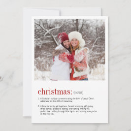 Weihnachts-Definition-Foto Feiertagskarte