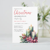 Weihnachts-Dekorationen Einladung (Stehend Vorderseite)