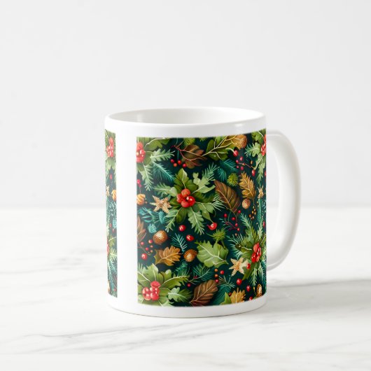Weihnachts-Dekorative Muster Klassische Tasse, 11 Kaffeetasse (VorderseiteRechts)