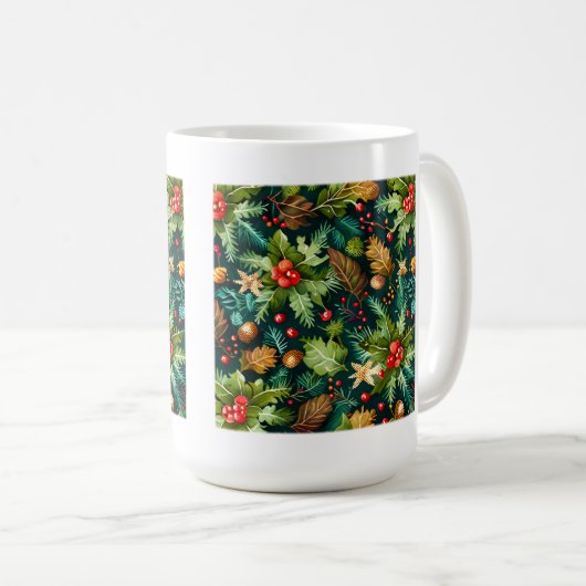 Weihnachts-Dekorative Muster Klassische Tasse, 15  Kaffeetasse (VorderseiteRechts)