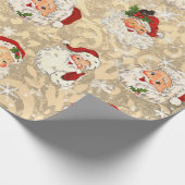 Weihnachts-Dekoupage Vintag Damask Geschenkpapier (Ecke)