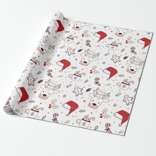 Weihnachts-Delikatspapier Geschenkpapier (Ungerollt)