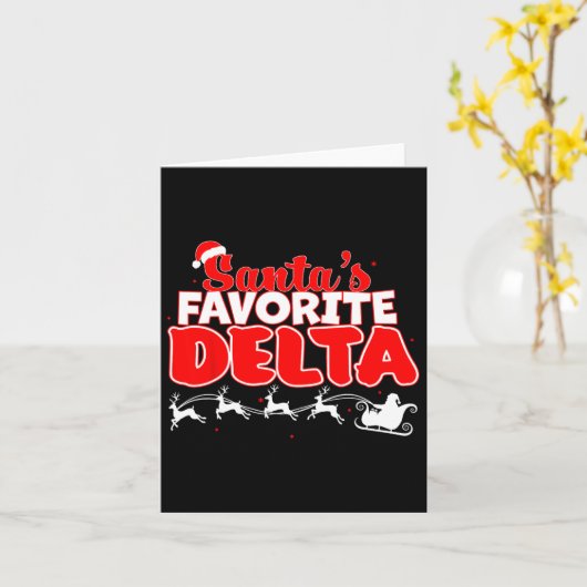 Weihnachts-Delta-Weihnachtsfeiertage Xmas Whi Karte (Gelbe Blume)