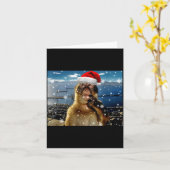 Weihnachts-Denk-Affe-Meme Brainrot Weihnachtsgesch Karte (Gelbe Blume)