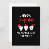 Weihnachts Dental kann alles Ihre Weiß Merry Xm Einladung (Vorne/Hinten)