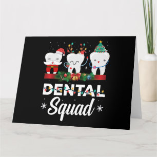 Weihnachts-Dental-Team Kleidung Lustiges Xmas Zahn Karte