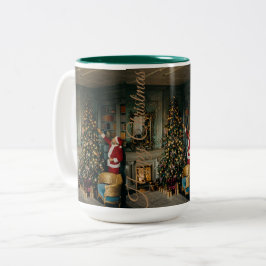 Weihnachts-Design-Kaffeebeutel Zweifarbige Tasse