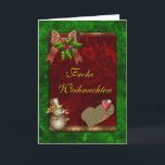 Weihnachts Design mit Schneemann und Herz Feiertagskarte<br><div class="desc">Senden Sie Freunden und Familie eine ganz spezielle Weihnachtskarte mit diesem schönen,  traditionellen Design

 If you like to change the text color or font or maybe add an image to the inside or back of the card,  click on "customize".</div>