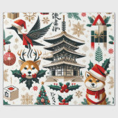 Weihnachts-Design-Muster - Japan Thema 2 Geschenkpapier (Flach)