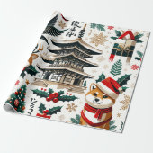 Weihnachts-Design-Muster - Japan Thema 2 Geschenkpapier (Ungerollt)
