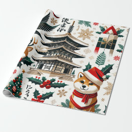 Weihnachts-Design-Muster - Japan Thema 2 Geschenkpapier