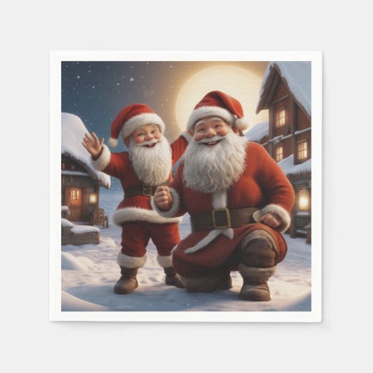 Weihnachts-Design und kleine Helfer Serviette (Vorderseite)