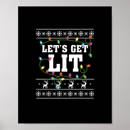 Weihnachts-Design-Zitat - Lasst uns uns was holen Poster (Vorne)