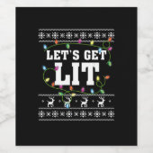 Weihnachts-Design-Zitat - Lasst uns uns was holen Weinetikett (Einzelnes Label)