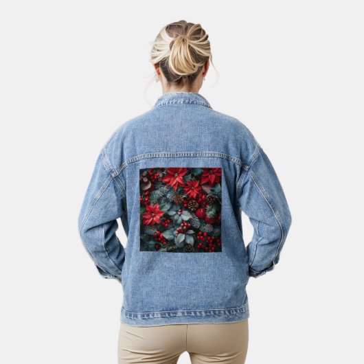 Weihnachts Designer Denim Jacket Jeansjacke (Modell)
