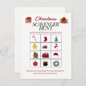 Weihnachts Designs Scavenger Hunt Game Card Einladung (Vorne/Hinten)