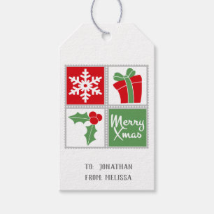 Weihnachts-Designs/Schneeflocke, Holly /Personalis Geschenkanhänger