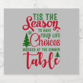 Weihnachts-Designzeit Alkoholflaschenetikett (Einzelnes Label)