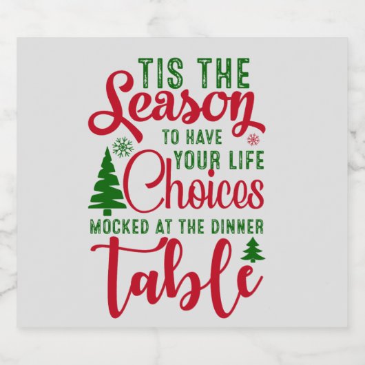 Weihnachts-Designzeit Bierflaschenetikett (Einzelnes Label)