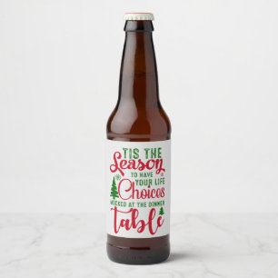 Weihnachts-Designzeit Bierflaschenetikett