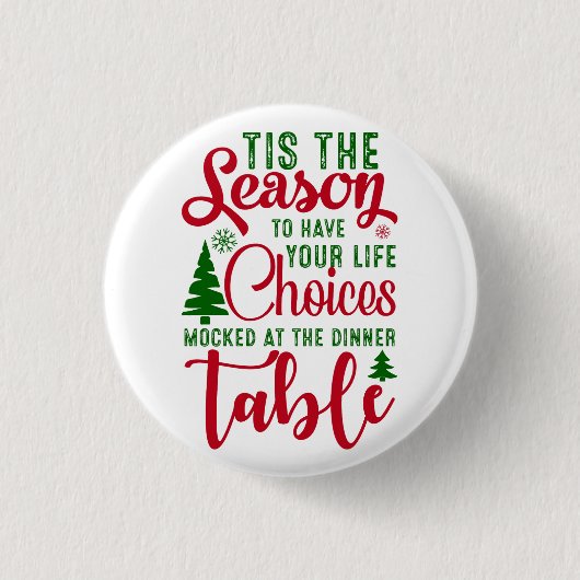 Weihnachts-Designzeit Button (Vorderseite)