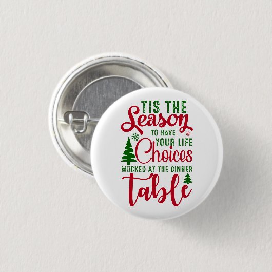 Weihnachts-Designzeit Button (Vorne & Hinten)