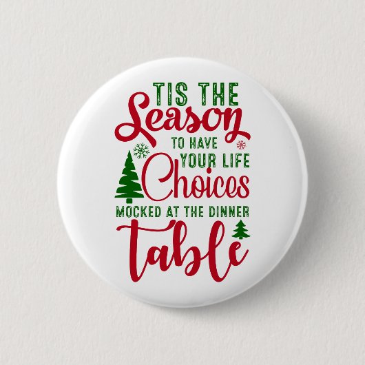 Weihnachts-Designzeit Button (Vorderseite)