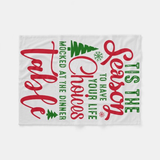 Weihnachts-Designzeit Fleecedecke (Vorderseite (Horizontal))