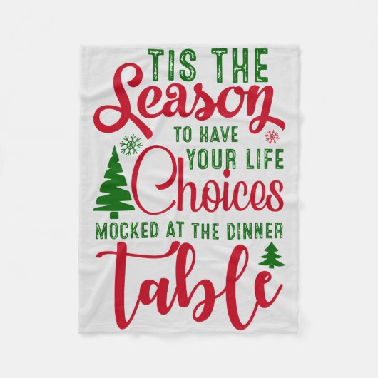 Weihnachts-Designzeit Fleecedecke (Vorderseite)