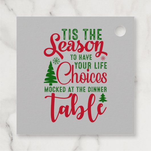 Weihnachts-Designzeit Geschenkanhänger (Rückseite)