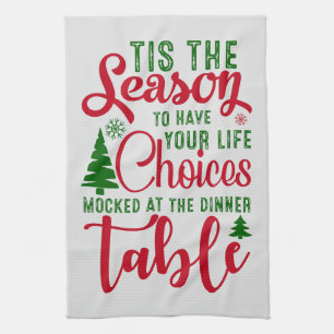 Weihnachts-Designzeit Geschirrtuch