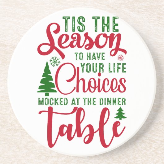 Weihnachts-Designzeit Getränkeuntersetzer (Vorne)