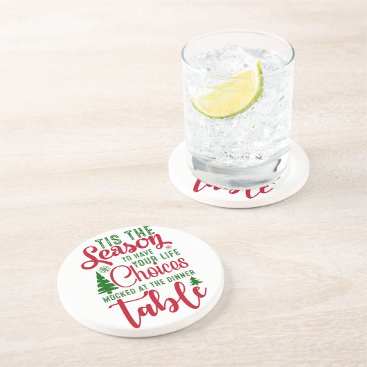 Weihnachts-Designzeit Getränkeuntersetzer (Seite)