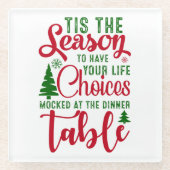 Weihnachts-Designzeit Glasuntersetzer (Vorderseite)