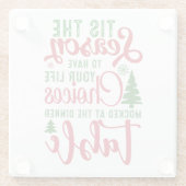 Weihnachts-Designzeit Glasuntersetzer (Rückseite)