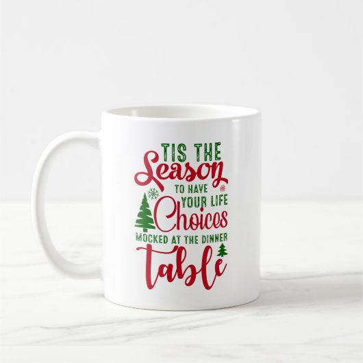 Weihnachts-Designzeit Kaffeetasse (Links)