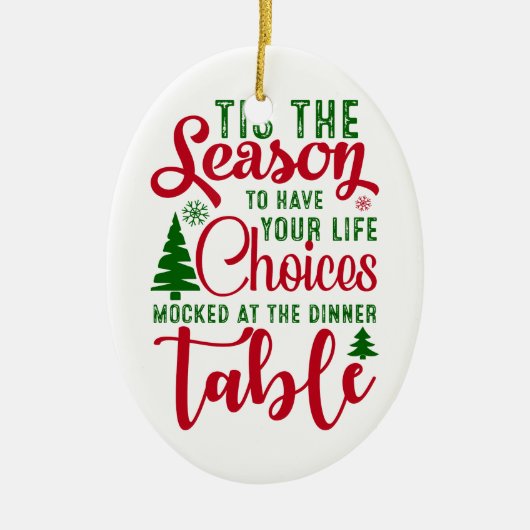 Weihnachts-Designzeit Keramik Ornament (Vorne)