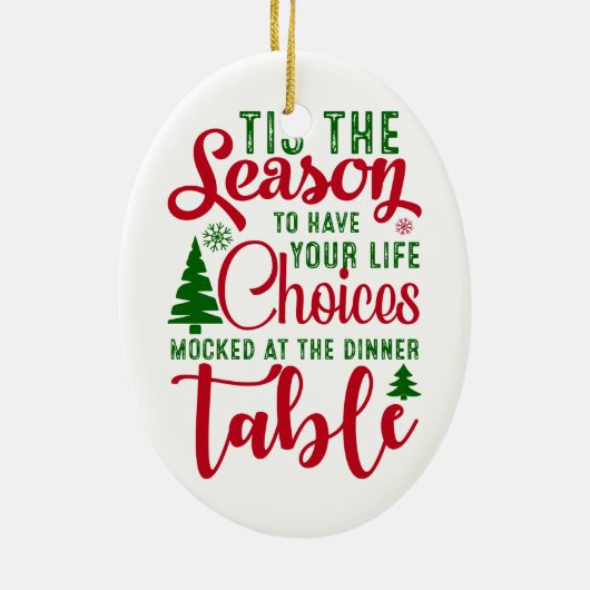 Weihnachts-Designzeit Keramik Ornament (Hinten)