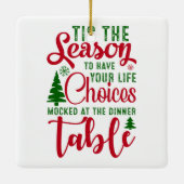 Weihnachts-Designzeit Keramikornament (Rückseite)