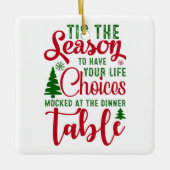 Weihnachts-Designzeit Keramikornament (Vorderseite)