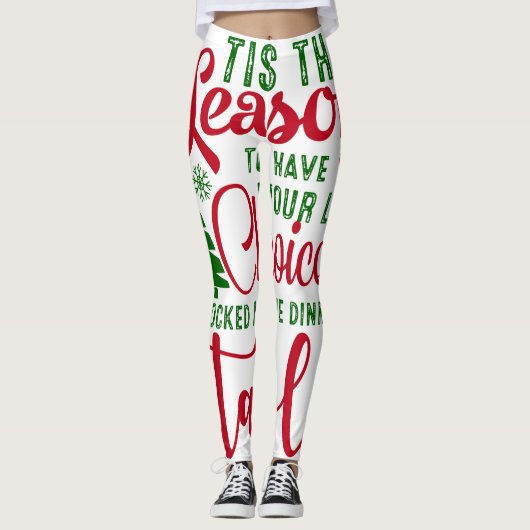 Weihnachts-Designzeit Leggings (Vorderseite)