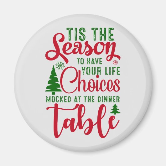Weihnachts-Designzeit Magnet (Vorne)