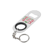 Weihnachts-Designzeit Mini Flaschenöffner (Rückseite Schrägansicht)