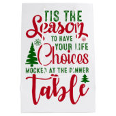 Weihnachts-Designzeit Mittlere Geschenktüte (Rückseite)