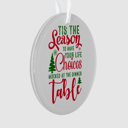 Weihnachts-Designzeit Ornament (Vorderseite)