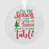 Weihnachts-Designzeit Ornament (Rückseite)