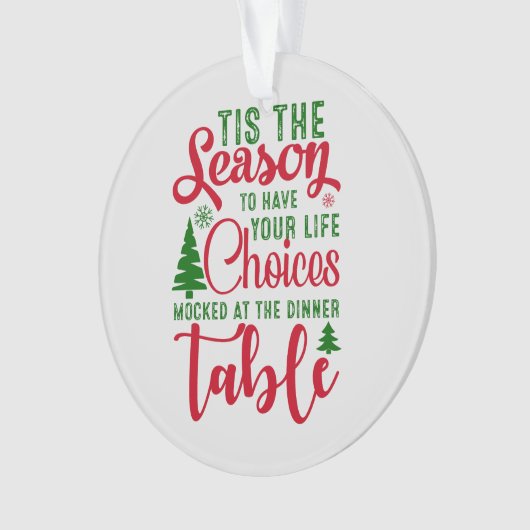 Weihnachts-Designzeit Ornament (Vorderseite)